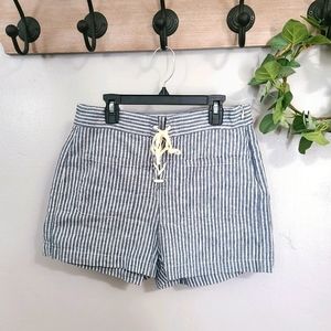 Madewell stripe linen/cotton shorts
